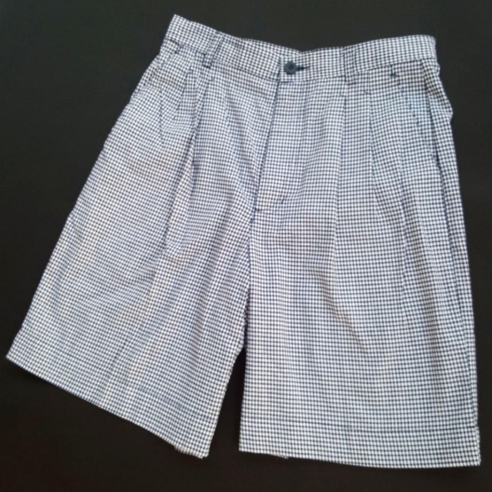 LIZ CLAIBORNE ♡ Super Sweet Vintage Black 'n White Mini Check Hi-Waist Shorts 6P